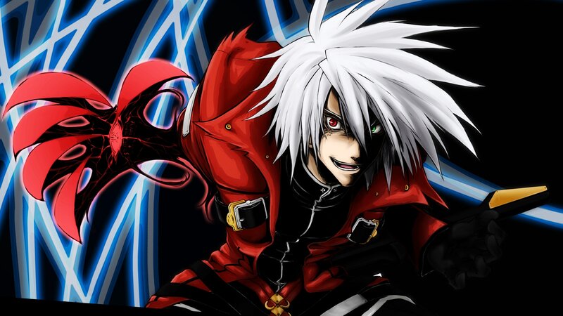 Anime Character with White Hair — Red, Dramatic, Red Coat, Demon Weapon