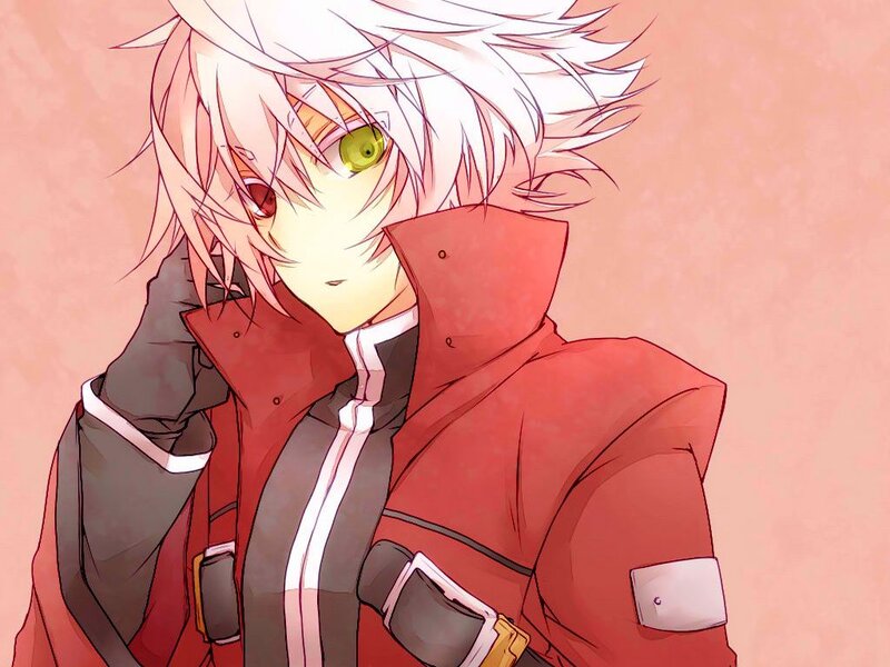 Anime Character with White Hair — Red, Dramatic, Red Jacket