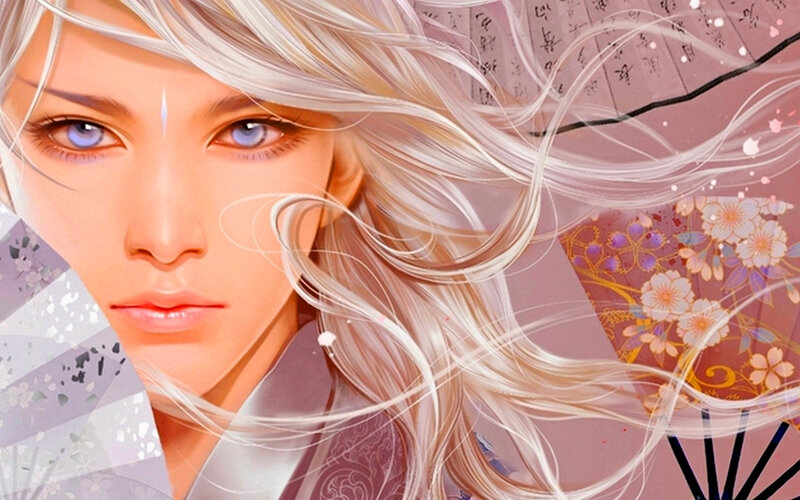 Anime Character with White Hair — Serene, Digital Art, Fan