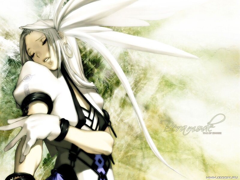 Anime Character with White Hair — Serene, Digital Art, White Wings