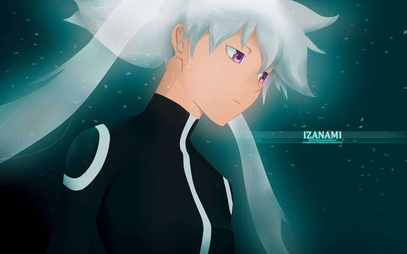 Anime Character with White Hair — Teal