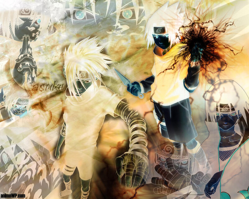 Anime Character with White Hair — Yellow, Dramatic, Digital Art, Knife