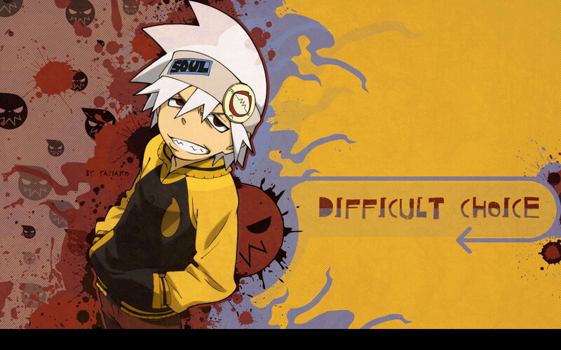 Anime Character with White Hair — Yellow