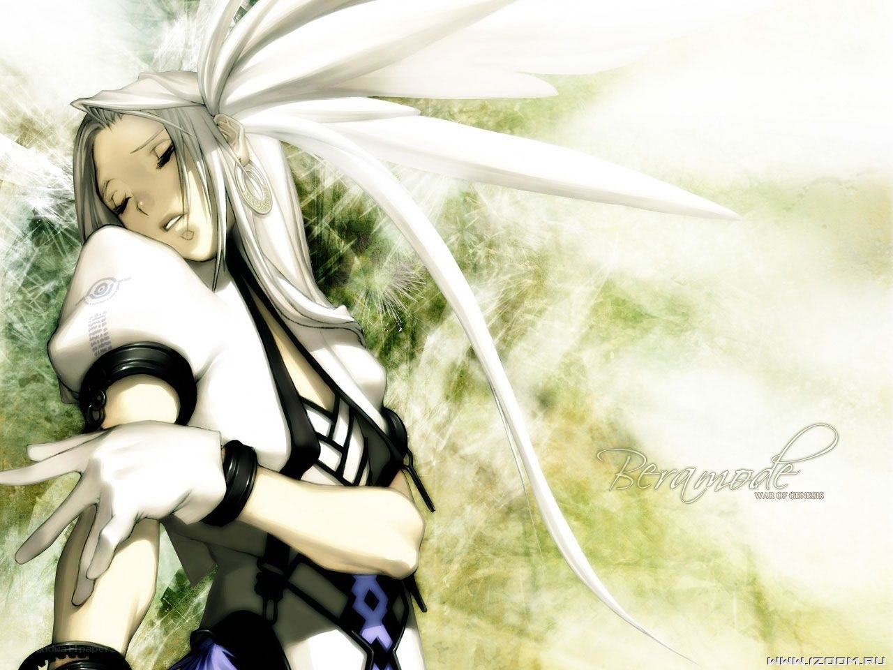 Anime character with white wings