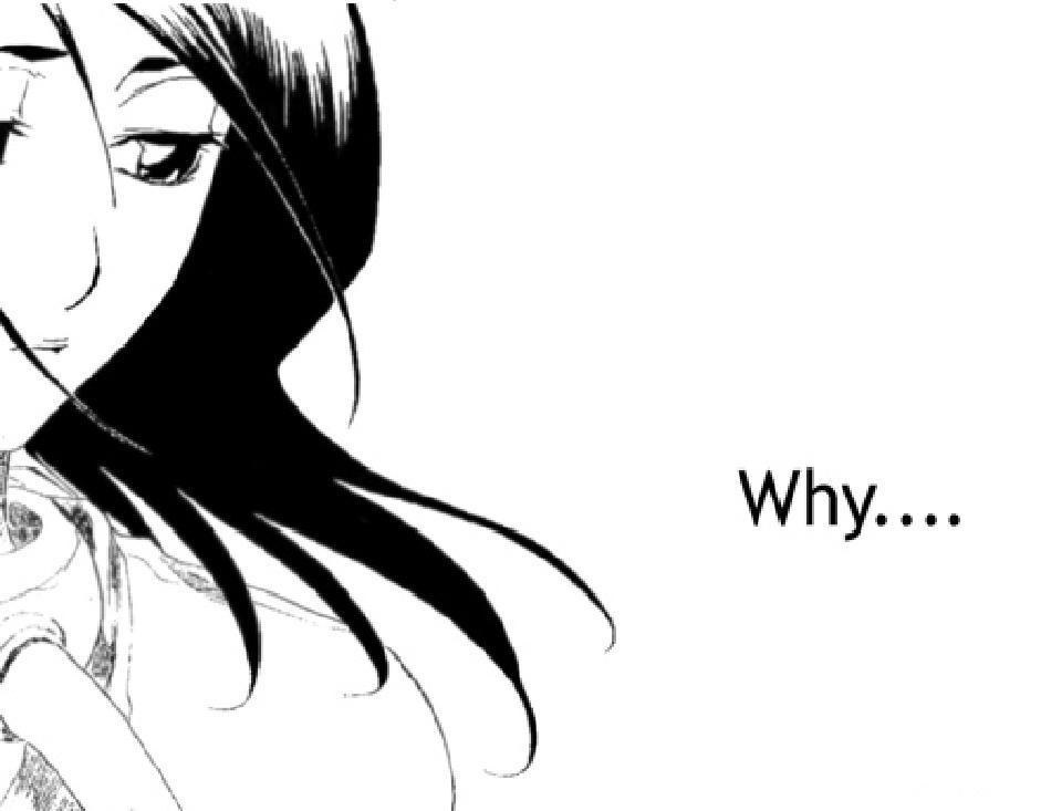 anime character with 'Why...' text