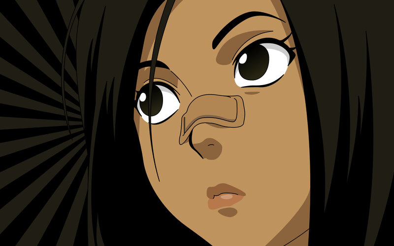 anime character with wide eyes