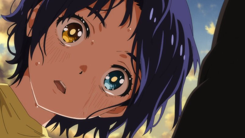 Anime Character with Wide Eyes — Blue