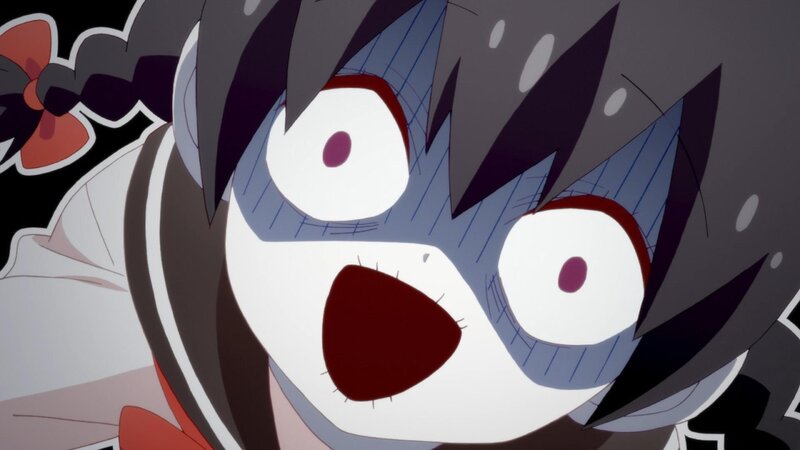 Anime Character with Wide Eyes — Gray