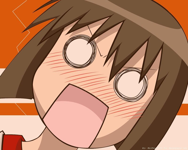 Anime Character with Wide Eyes — Orange