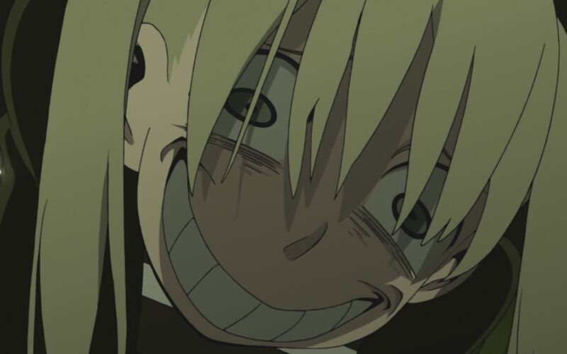 anime character with wide grin