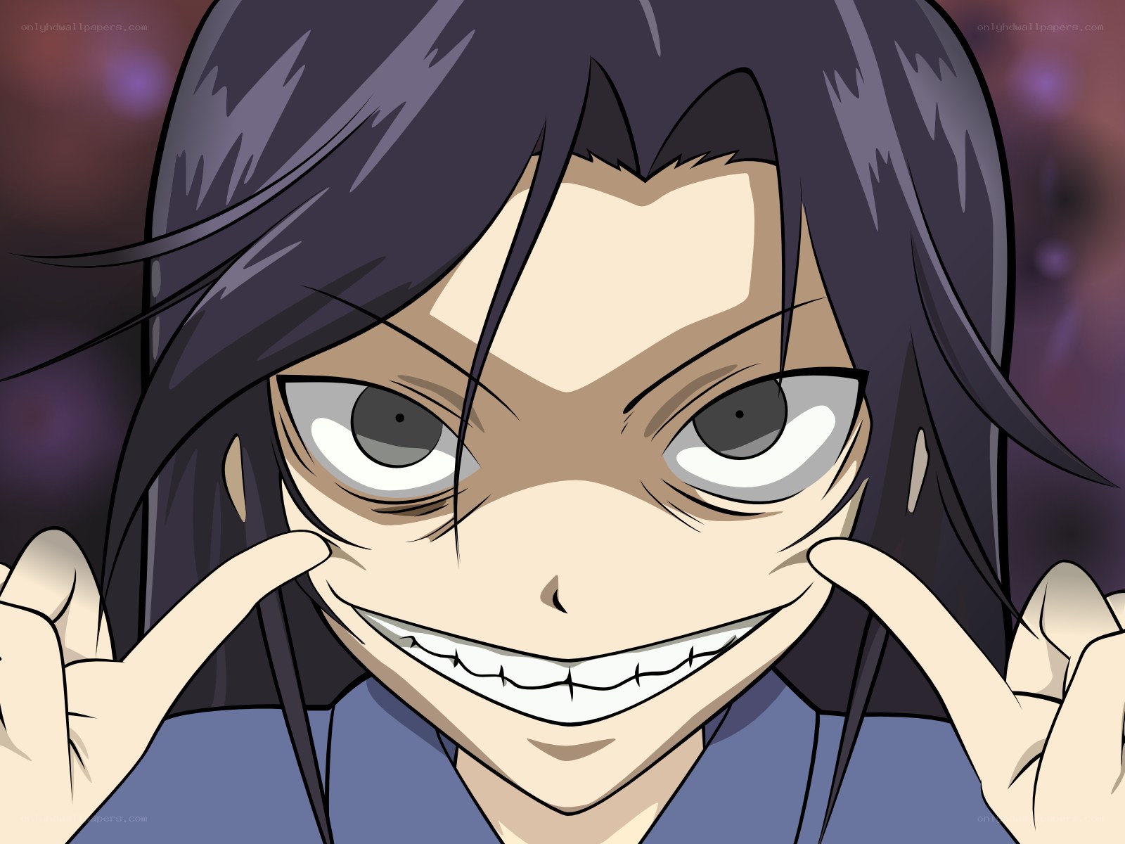 anime character with wide grin