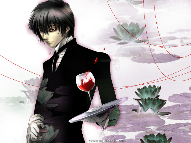 anime character with wine glass