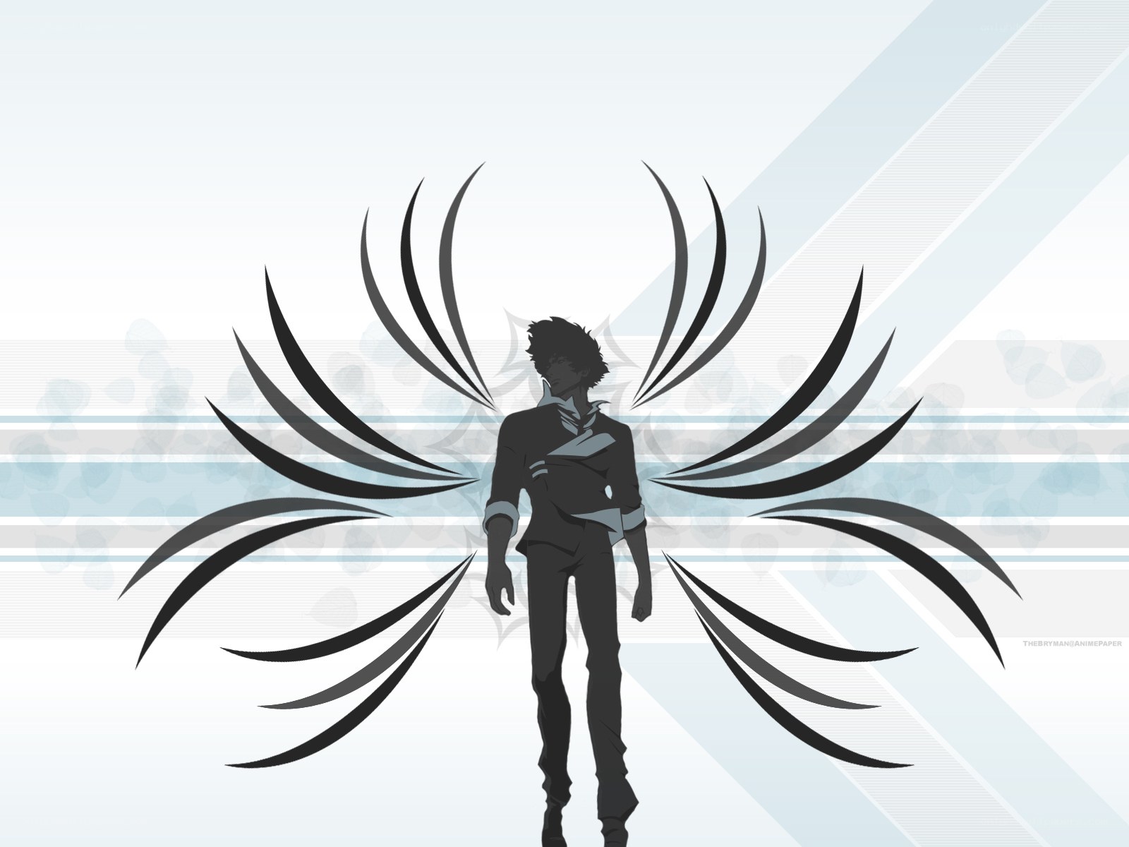 anime character with wing-like design