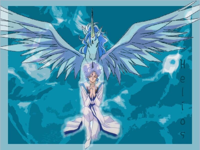 Anime character with winged unicorn