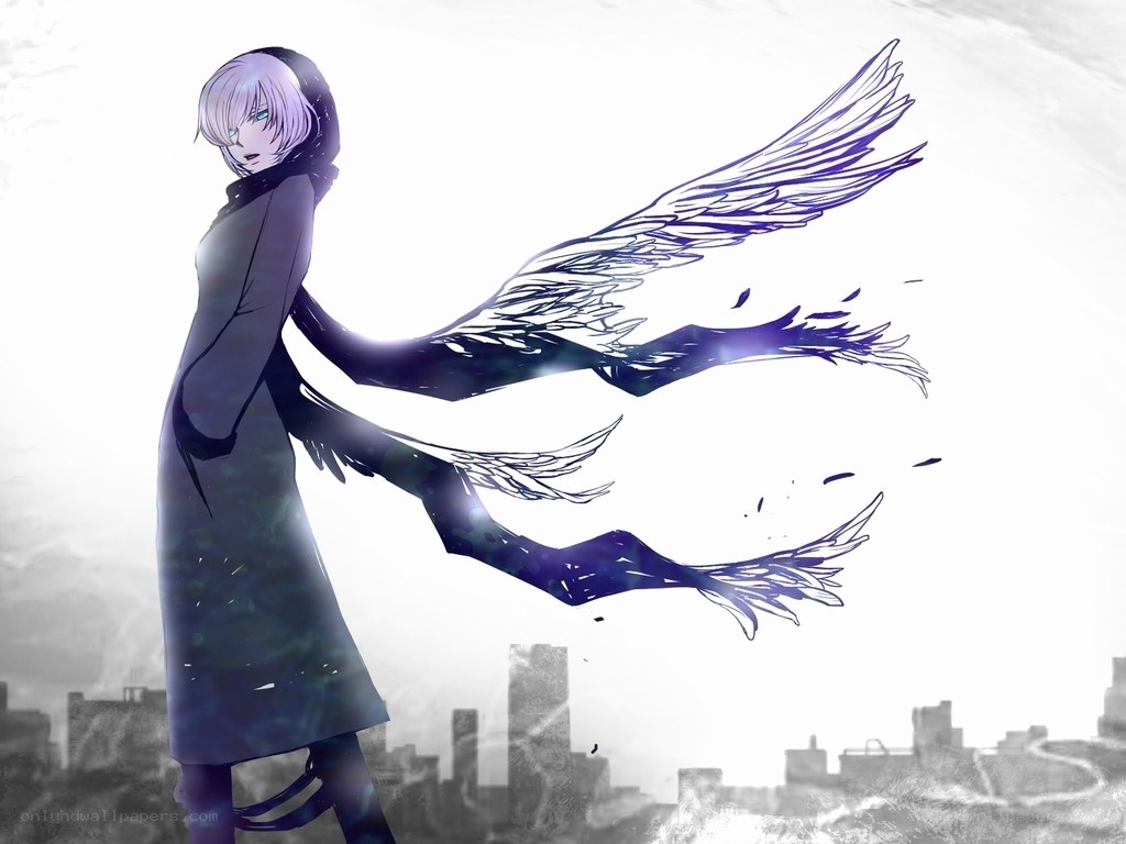 Anime character with wings