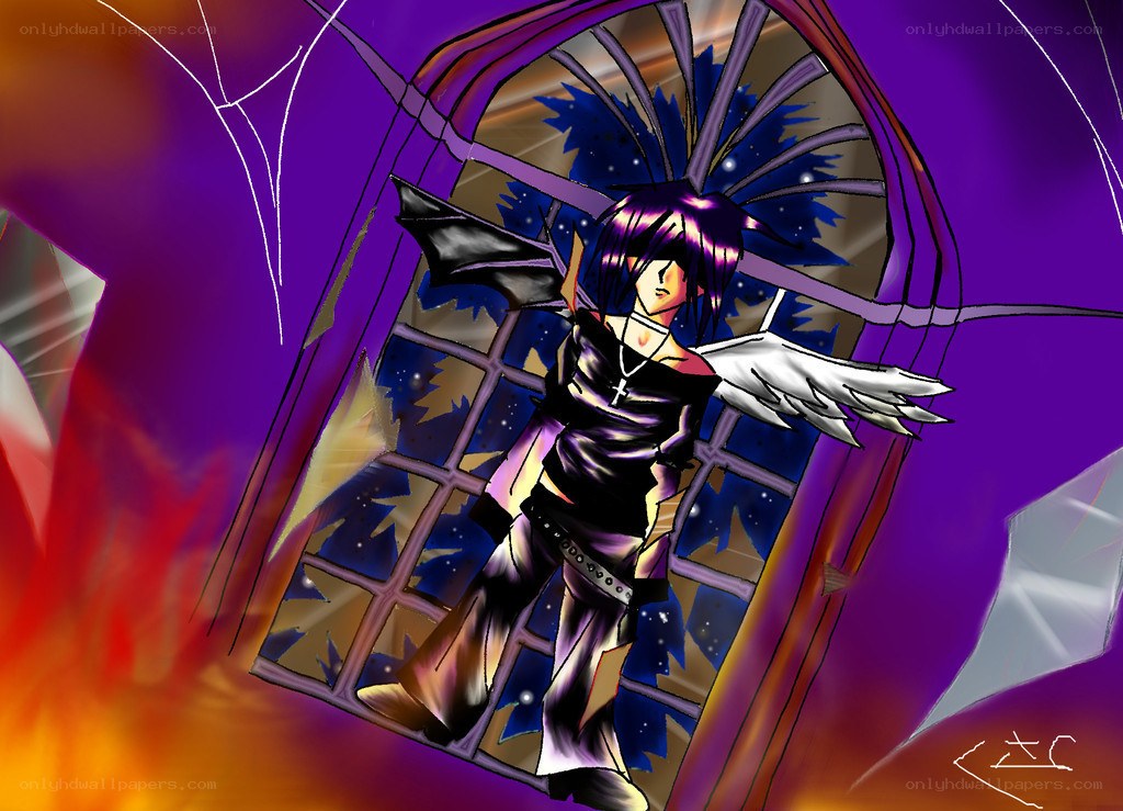 anime character with wings