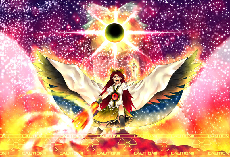 Anime character with wings and energy