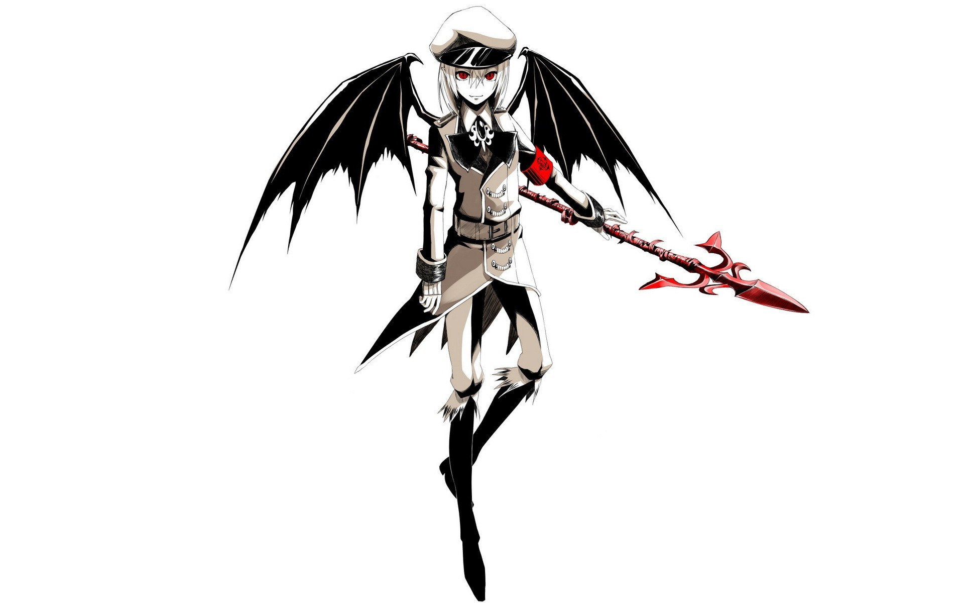 anime character with wings and spear