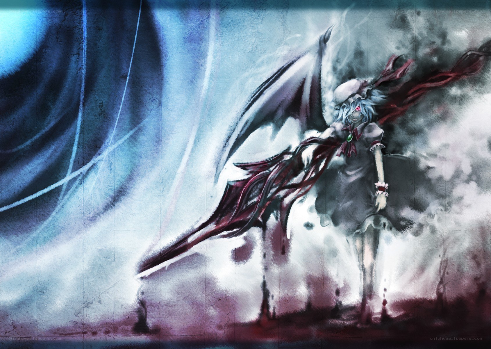 Anime character with wings and sword