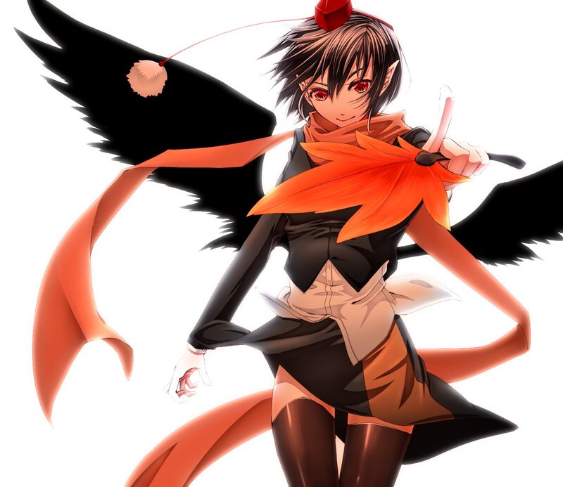 Anime Character with Wings — Black, Confident