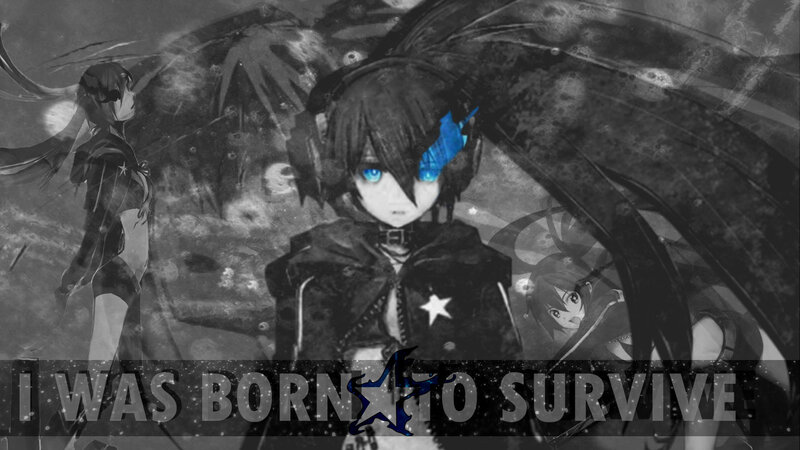 Anime Character with Wings — Black, Dramatic, Digital Art, Blue Eyes