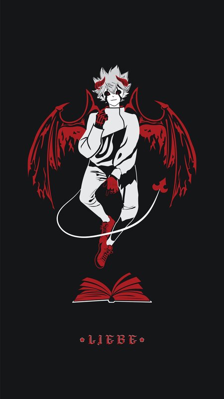 Anime Character with Wings — Black, Dramatic, Digital Art, Book