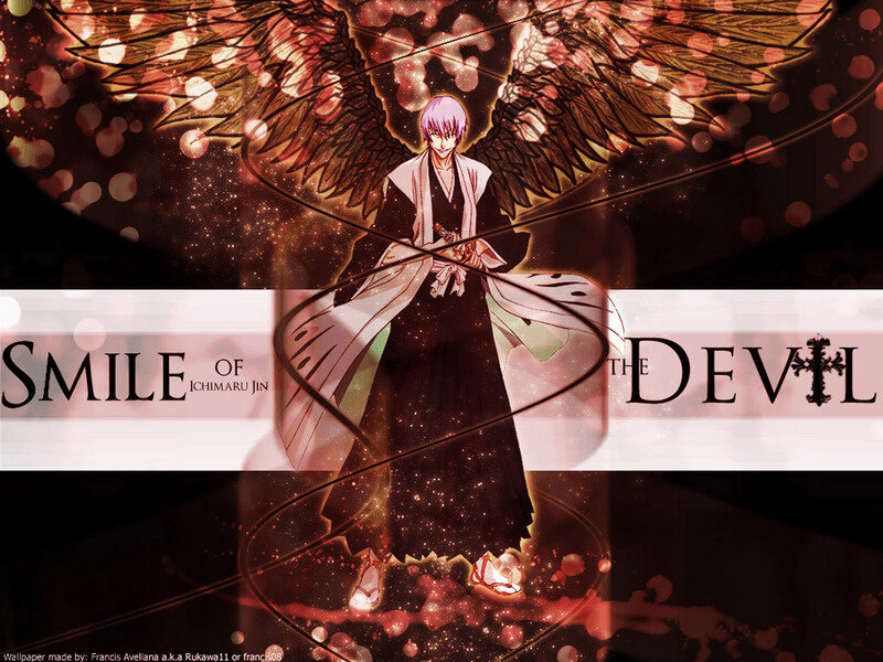 Anime Character with Wings — Black, Dramatic, Digital Art, Text