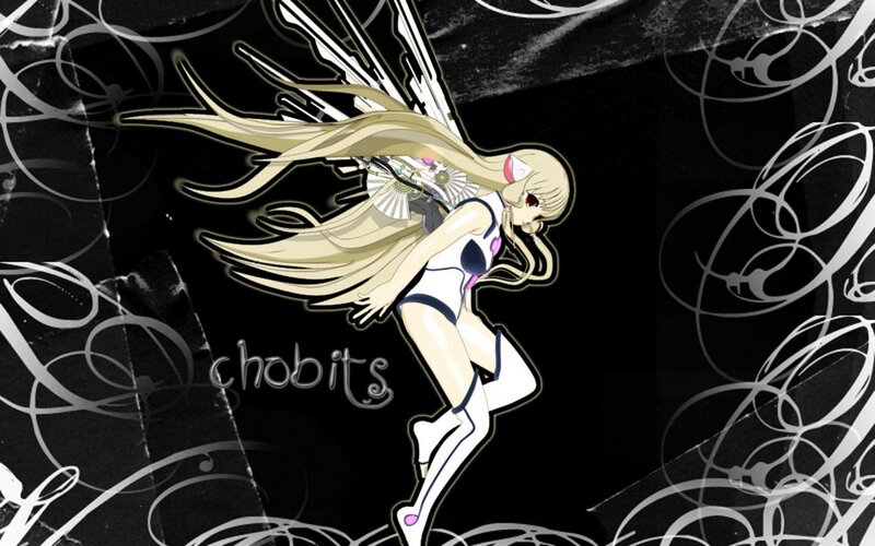 Anime Character with Wings — Black, Dramatic, Long Hair, Mechanical Parts