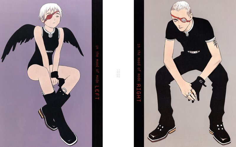 Anime Character with Wings — Black, Dramatic, Manga, Eyepatch