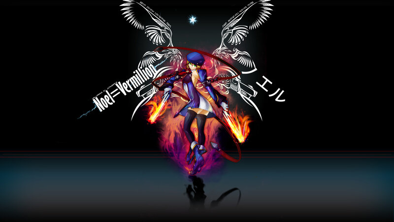 Anime Character with Wings — Black, Dramatic, Night, Digital Art, Flames, Sword