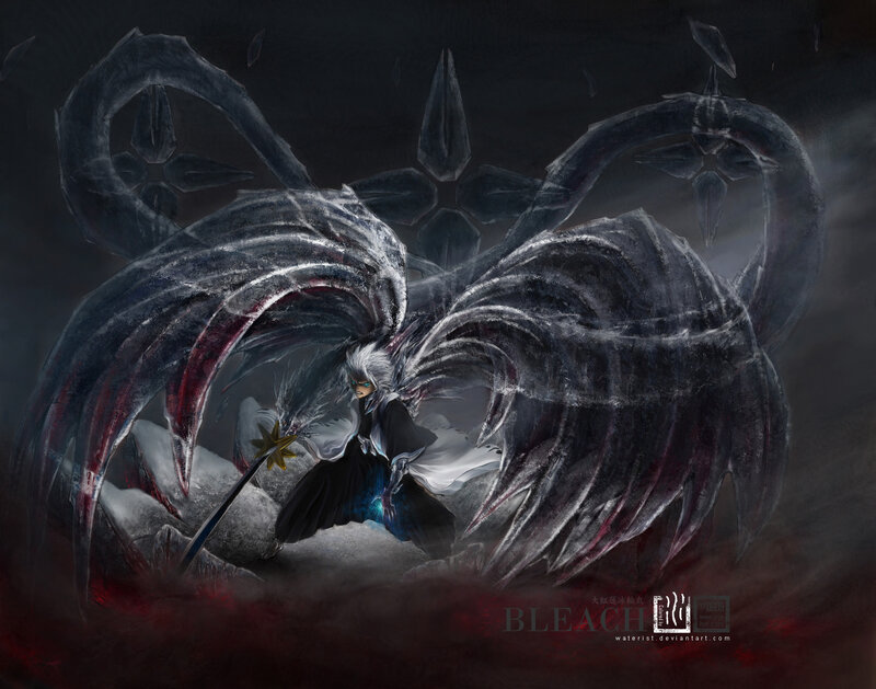 Anime Character with Wings — Black, Dramatic, Night, Digital Art, Sword, Dark Background