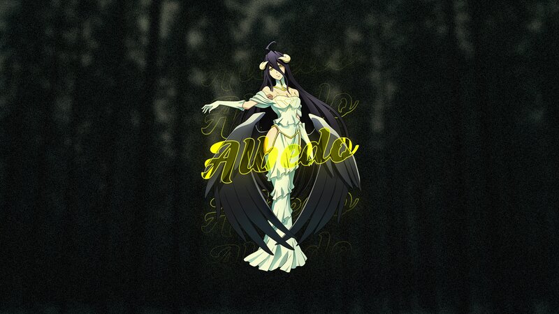 Anime Character with Wings — Black, Dramatic, Night, Dress