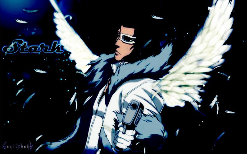 Anime Character with Wings — Black, Dramatic, Night, Manga, Gun