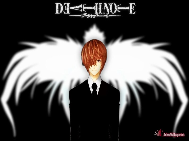 Anime Character with Wings — Black, Dramatic, Suit, Black Background
