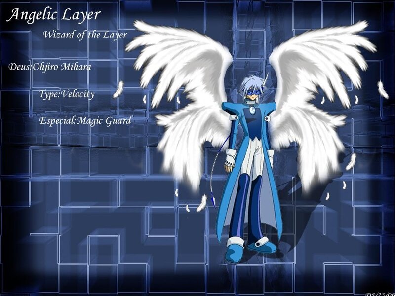 Anime Character with Wings — Blue, Dramatic, Blue Armor