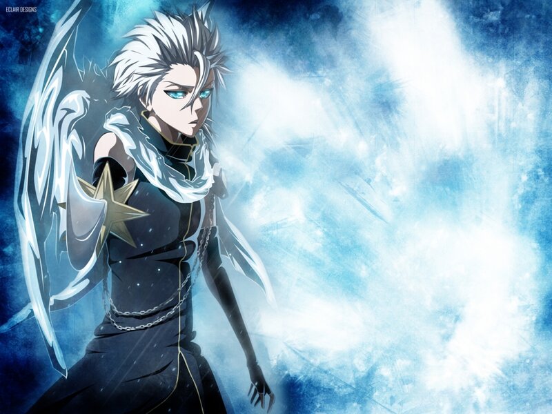 Anime Character with Wings — Blue, Dramatic, Star