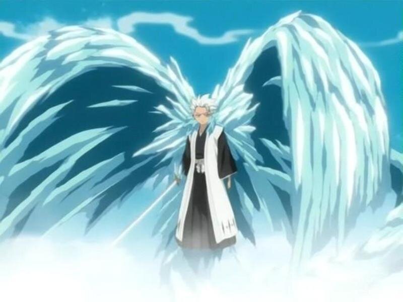 Anime Character with Wings — Blue, Dramatic, Sword