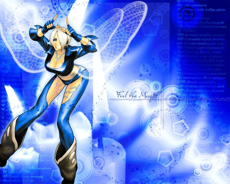 Anime Character with Wings — Blue, Energetic, Digital Art