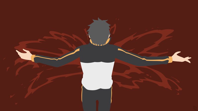Anime Character with Wings — Brown, Dramatic, Digital Art, Outstretched Arms