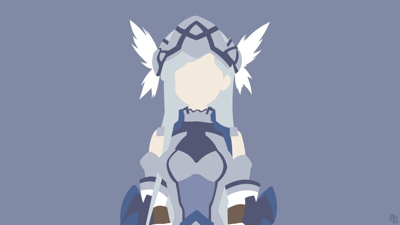 Anime Character with Wings — Gray, Calm