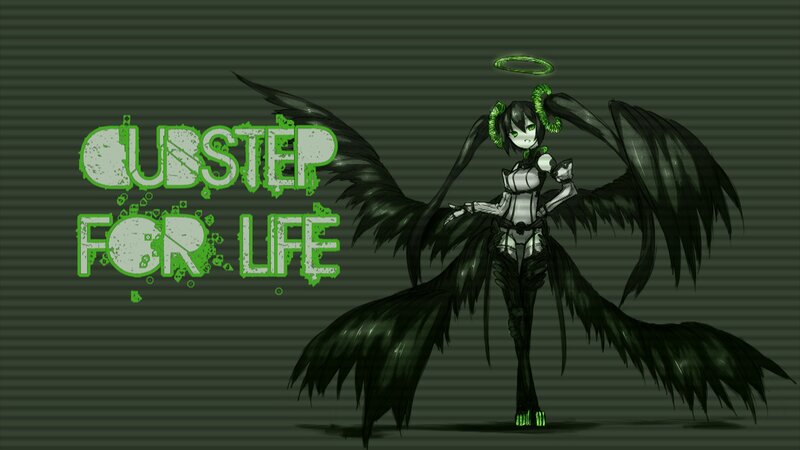 Anime Character with Wings — Green, Dark