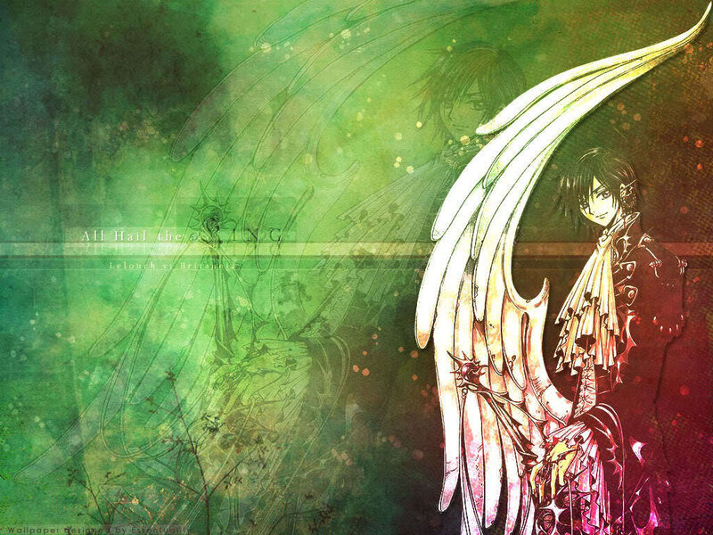 Anime Character with Wings — Green