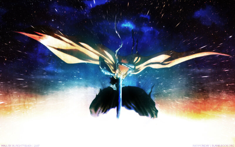 anime character with wings in space