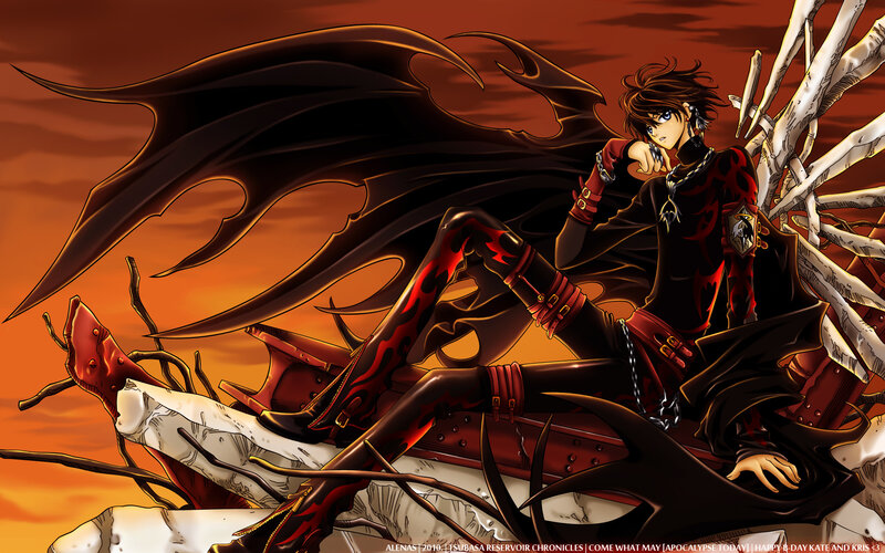 Anime Character with Wings — Orange