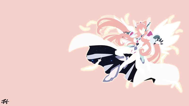Anime Character with Wings — Pink, Dynamic