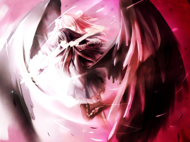 Anime Character with Wings — Pink
