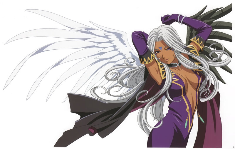 Anime Character with Wings — Purple, Confident