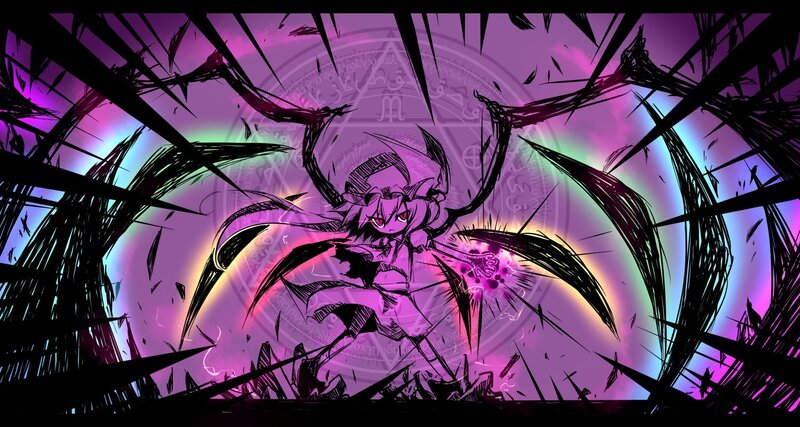 Anime Character with Wings — Purple, Dramatic, Manga, Magic Circle, Energy Blast