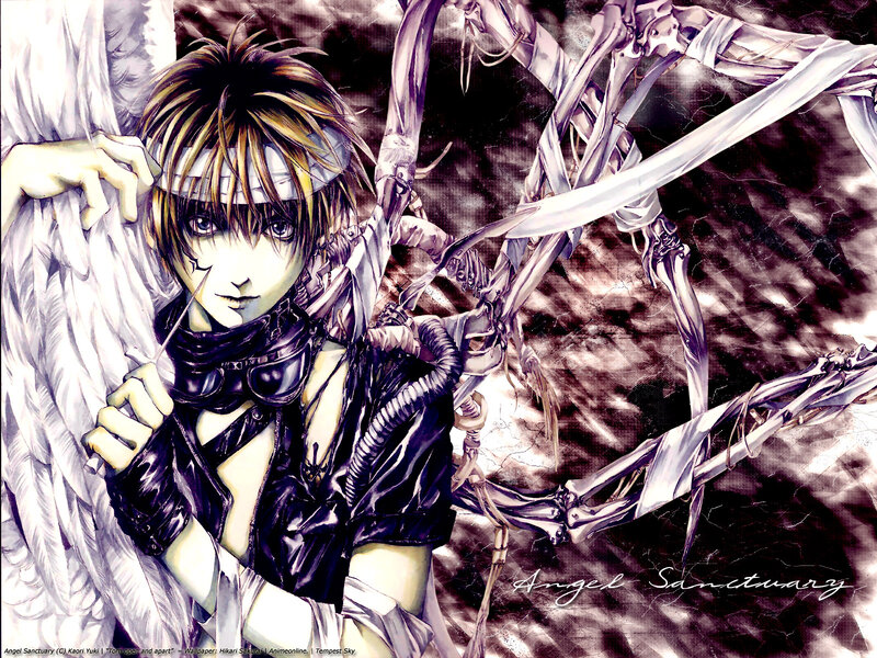 Anime Character with Wings — Purple, Dramatic, Manga, Swords