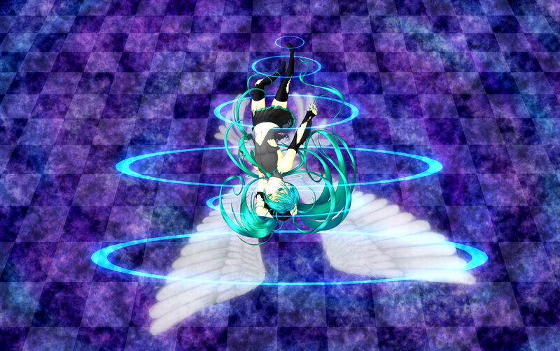 Anime Character with Wings — Purple